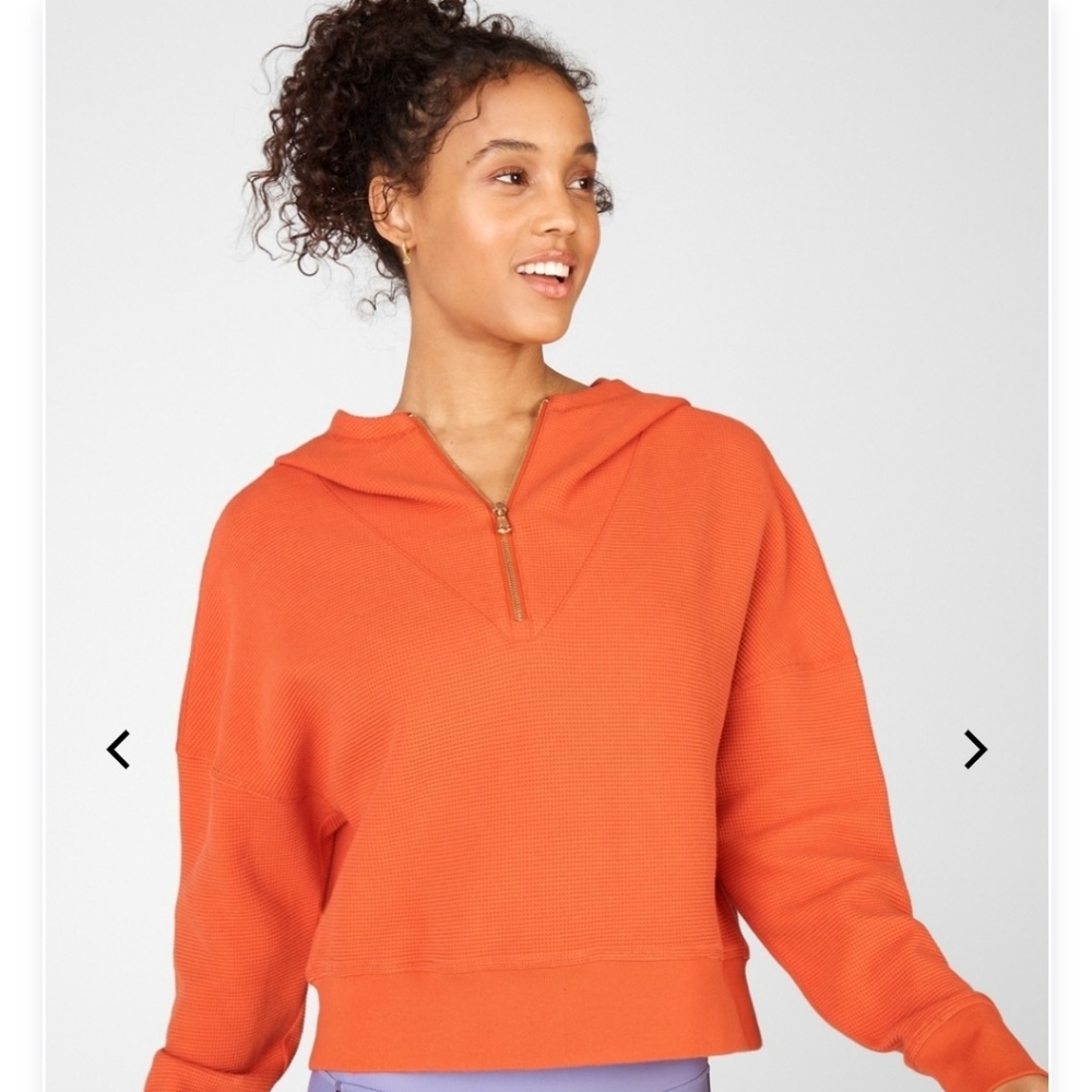 Orange Quarter Zip Hoodie
